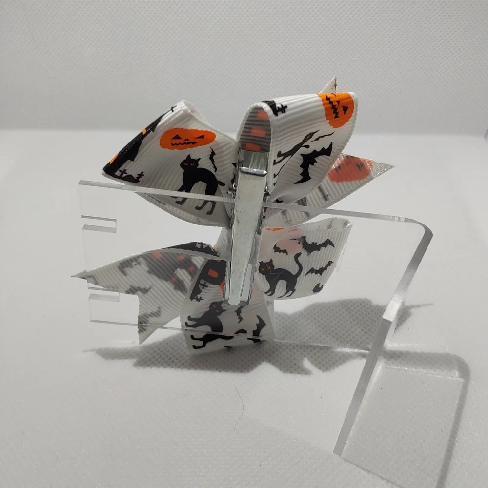 Halloween bow hair clip
